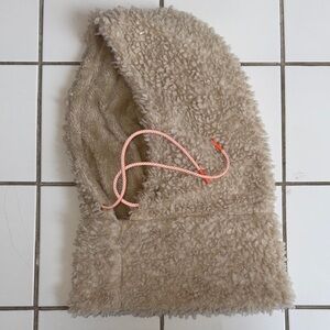 FP Movement by Free People Tan Hooded Scarf with neon drawstring